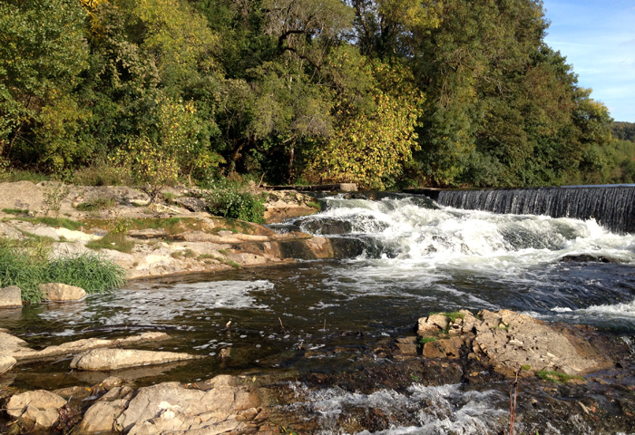 near Bruniquel, in Aveyron river